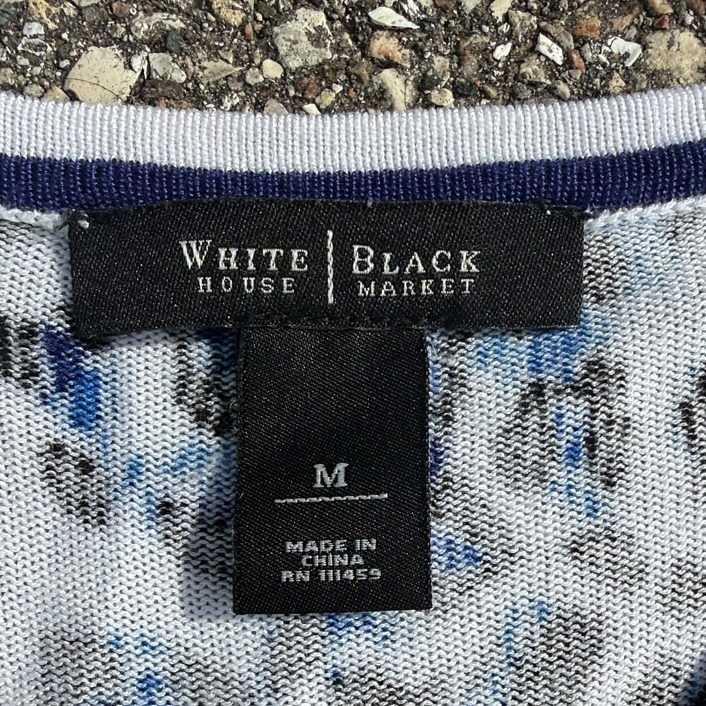 White House Black Market Leopard Print Button-Down Sweater - Picture 2 of 5